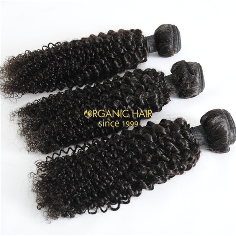 Cheap kinky curly human hair extensions 